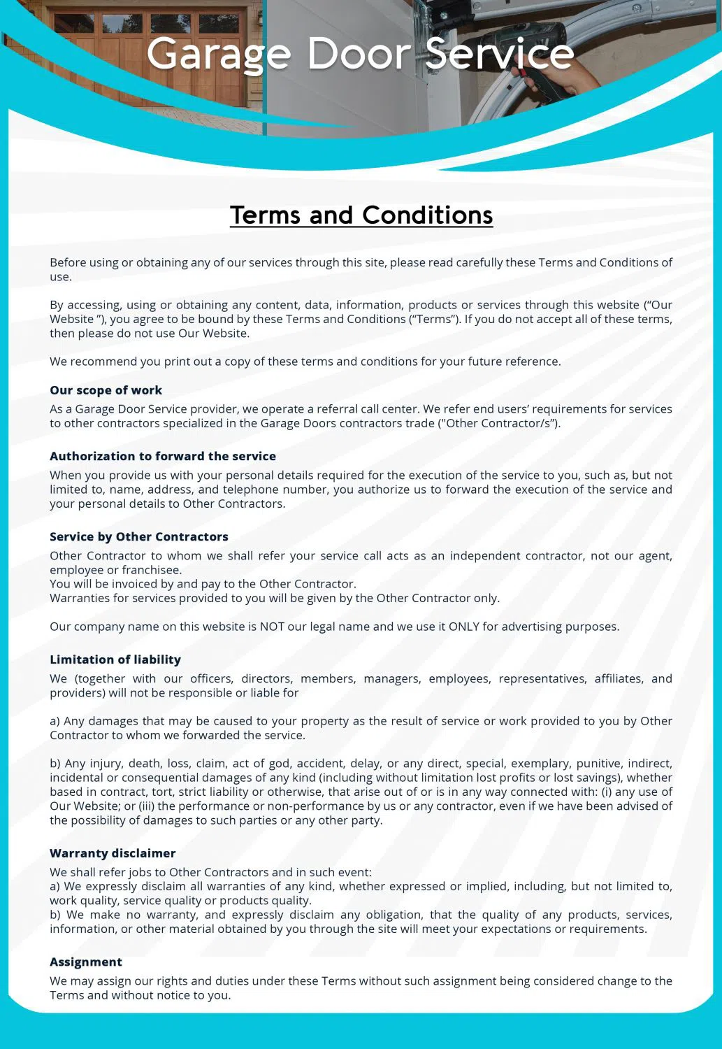 Capitol Garage Door Service San Francisco, CA 415-599-0289 - terms-gr-10m